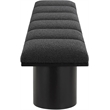 Meridian Furniture Pavilion Black Boucle Fabric Bench
