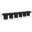 Meridian Furniture Pavilion Black Boucle Fabric Bench