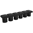 Meridian Furniture Pavilion Black Boucle Fabric Bench