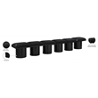 Meridian Furniture Pavilion Black Boucle Fabric Bench