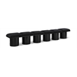 Meridian Furniture Pavilion Black Boucle Fabric Bench