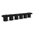 Meridian Furniture Pavilion Black Boucle Fabric Bench