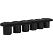 Meridian Furniture Pavilion Black Boucle Fabric Bench