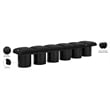 Meridian Furniture Pavilion Black Boucle Fabric Bench