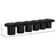 Meridian Furniture Pavilion Black Boucle Fabric Bench