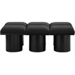 Meridian Furniture Pavilion Black Boucle Fabric Bench