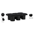 Meridian Furniture Pavilion Black Boucle Fabric Bench