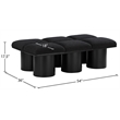 Meridian Furniture Pavilion Black Boucle Fabric Bench