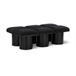 Meridian Furniture Pavilion Black Boucle Fabric Bench