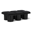 Meridian Furniture Pavilion Black Boucle Fabric Bench