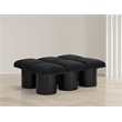 Meridian Furniture Pavilion Black Boucle Fabric Bench