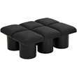 Meridian Furniture Pavilion Black Boucle Fabric Bench