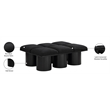Meridian Furniture Pavilion Black Boucle Fabric Bench