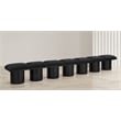 Meridian Furniture Pavilion Black Boucle Fabric Bench