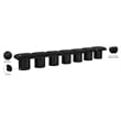 Meridian Furniture Pavilion Black Boucle Fabric Bench