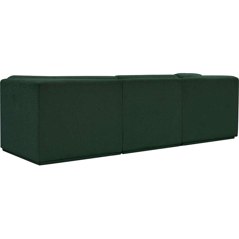 Meridian Furniture Ollie Green Boucle Fabric Modular Sofa