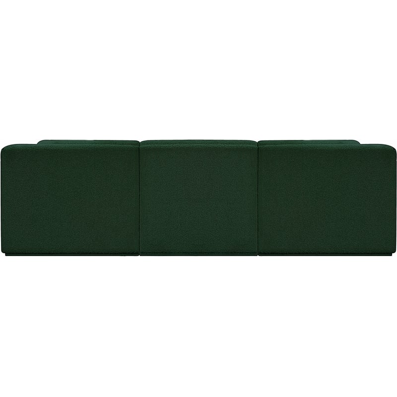 Meridian Furniture Ollie Green Boucle Fabric Modular Sectional