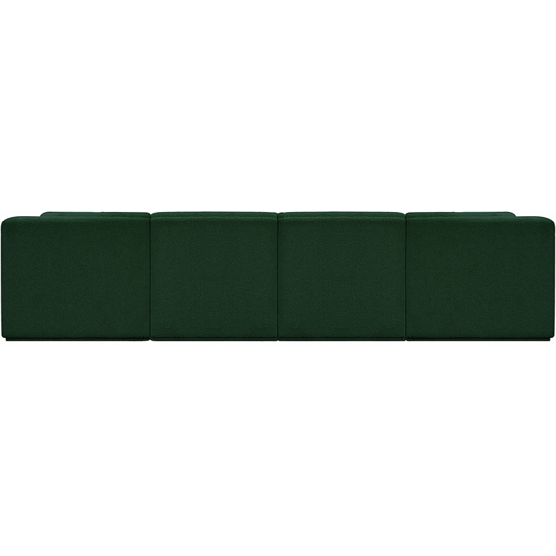 Meridian Furniture Ollie Green Boucle Fabric Modular Sectional