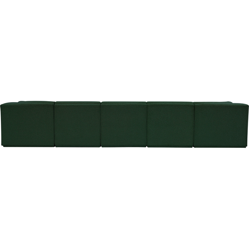 Meridian Furniture Ollie Green Boucle Fabric Modular Sectional