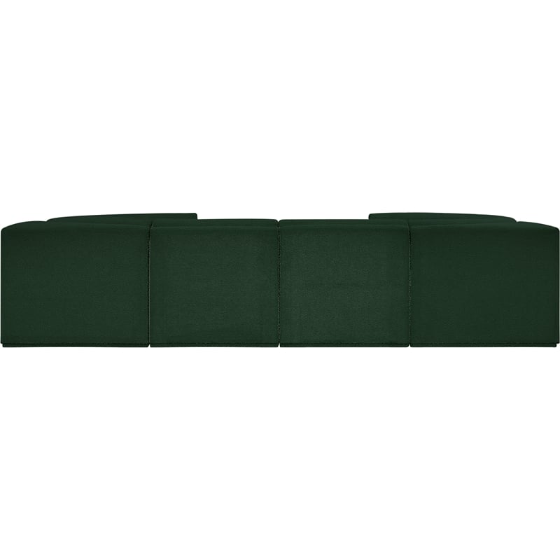 Meridian Furniture Ollie Green Boucle Fabric Modular Sectional