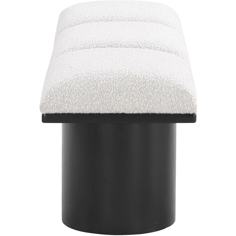 Meridian Furniture Pavilion Cream Boucle Fabric Bench