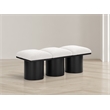 Meridian Furniture Pavilion Cream Boucle Fabric Bench