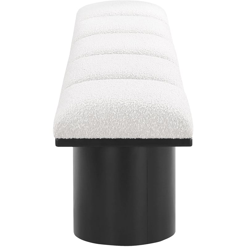 Meridian Furniture Pavilion Cream Boucle Fabric Bench