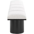 Meridian Furniture Pavilion Cream Boucle Fabric Bench