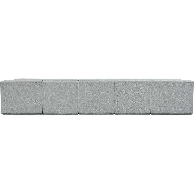 Meridian Furniture Ollie Grey Boucle Fabric Modular Sectional