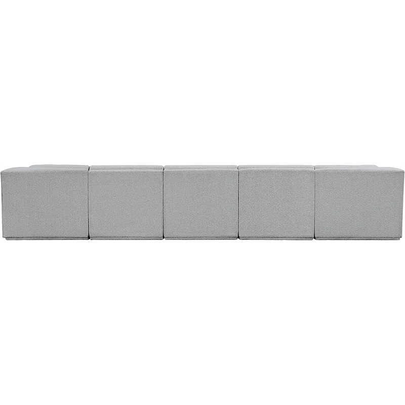 Meridian Furniture Ollie Grey Boucle Fabric Modular Sectional