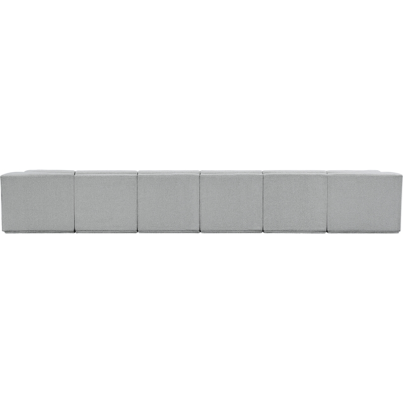 Meridian Furniture Ollie Grey Boucle Fabric Modular Sectional