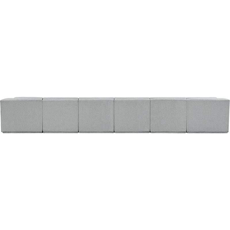 Meridian Furniture Ollie Grey Boucle Fabric Modular Sectional