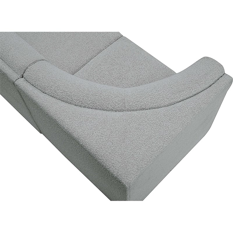 Meridian Furniture Ollie Grey Boucle Fabric Modular Sectional