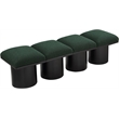 Meridian Furniture Pavilion Green Boucle Fabric Bench