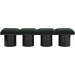 Meridian Furniture Pavilion Green Boucle Fabric Bench
