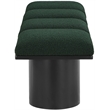 Meridian Furniture Pavilion Green Boucle Fabric Bench