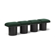 Meridian Furniture Pavilion Green Boucle Fabric Bench