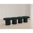 Meridian Furniture Pavilion Green Boucle Fabric Bench
