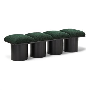 Meridian Furniture Pavilion Green Boucle Fabric Bench