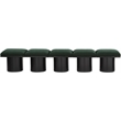 Meridian Furniture Pavilion Green Boucle Fabric Bench