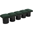 Meridian Furniture Pavilion Green Boucle Fabric Bench