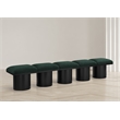 Meridian Furniture Pavilion Green Boucle Fabric Bench