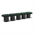 Meridian Furniture Pavilion Green Boucle Fabric Bench