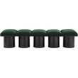 Meridian Furniture Pavilion Green Boucle Fabric Bench