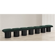 Meridian Furniture Pavilion Green Boucle Fabric Bench