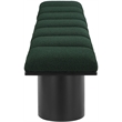 Meridian Furniture Pavilion Green Boucle Fabric Bench