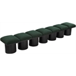 Meridian Furniture Pavilion Green Boucle Fabric Bench