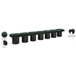 Meridian Furniture Pavilion Green Boucle Fabric Bench