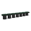 Meridian Furniture Pavilion Green Boucle Fabric Bench