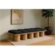 Meridian Furniture Pavilion Black Boucle Fabric Bench